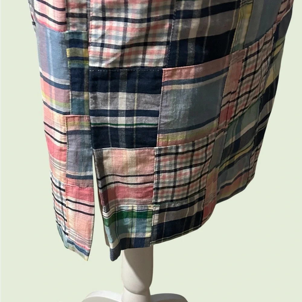 TAILOR New York Cotton Madras Plaid Sleeveless Dress. Size: 6. $40. - Picture 4 of 10